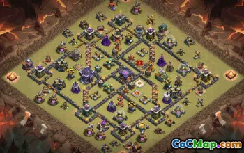town hall 15, trophy/war base layout #34470