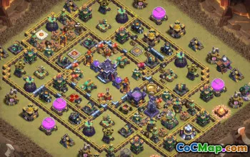 town hall 15, trophy/war base layout #35610