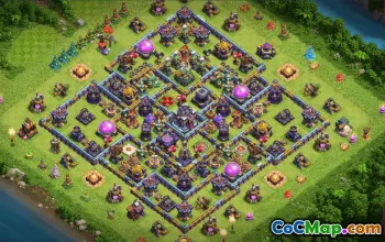 town hall 15, trophy/war base layout #36833