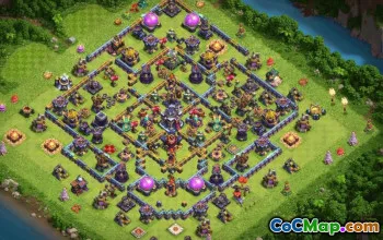 town hall 15, trophy/war base layout #37616