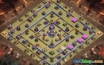 town hall 15, trophy/war base layout #37663