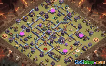 town hall 15, trophy/war base layout #37678