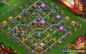town hall 15, trophy/war base layout #38210