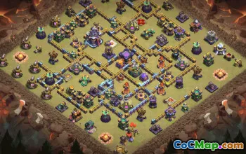 town hall 15, trophy/war base layout #38376