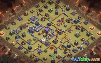 town hall 15, trophy/war base layout #38382