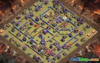 town hall 15, trophy/war base layout #38493