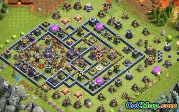 town hall 15, trophy/war base layout #38502