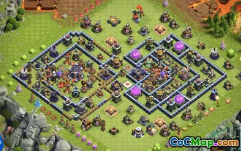 town hall 15, trophy/war base layout #38503