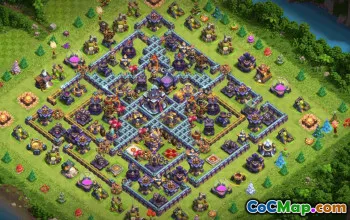 town hall 15, trophy/war base layout #38516