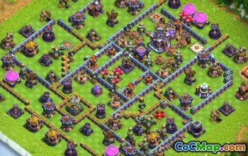 town hall 15, trophy/war base layout #39229