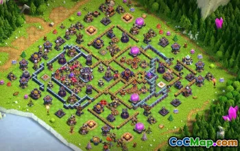 town hall 15, trophy/war base layout #39401