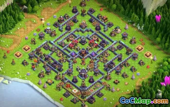 town hall 15, trophy/war base layout #39427