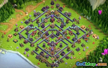 town hall 15, trophy/war base layout #39428