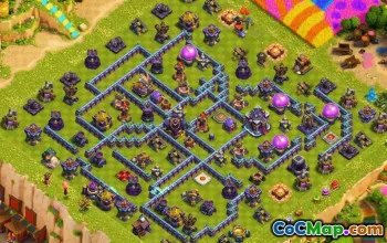 town hall 15, trophy/war base layout #39456