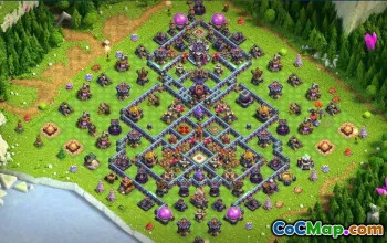 town hall 15, trophy/war base layout #39524