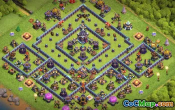 town hall 15, trophy/war base layout #39639