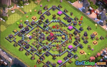 town hall 15, trophy/war base layout #39687
