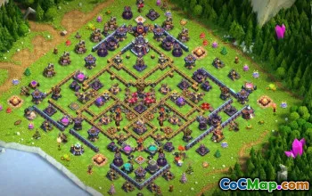 town hall 15, trophy/war base layout #39703