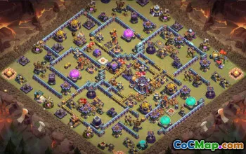 town hall 15, trophy/war base layout #39748
