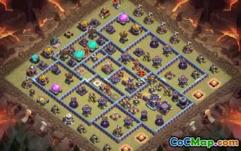 town hall 15, trophy/war base layout #39761