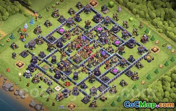 town hall 15, trophy/war base layout #39976