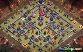 town hall 15, trophy/war base layout #40017