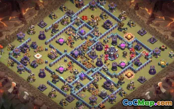 town hall 15, trophy/war base layout #40042