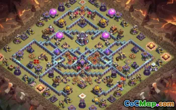 town hall 15, trophy/war base layout #40059