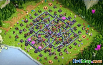 town hall 15, trophy/war base layout #40060
