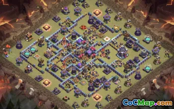 town hall 15, trophy/war base layout #40069