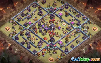 town hall 15, trophy/war base layout #40075