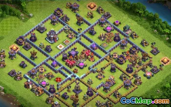 town hall 15, trophy/war base layout #40136