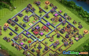 town hall 15, trophy/war base layout #40137