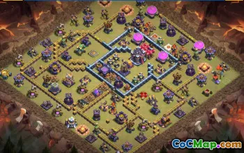 town hall 15, trophy/war base layout #40142