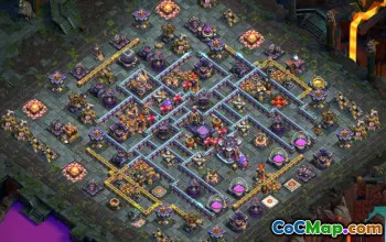 town hall 15, trophy/war base layout #40147