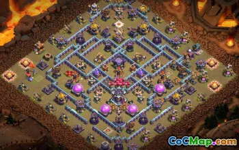 town hall 15, trophy/war base layout #40157