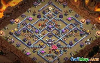 town hall 15, trophy/war base layout #40181