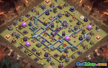 town hall 15, trophy/war base layout #40225