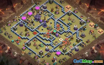town hall 15, trophy/war base layout #40315