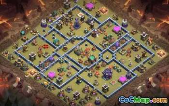 town hall 15, trophy/war base layout #40317