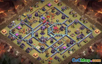 town hall 15, trophy/war base layout #40396