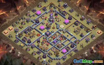 town hall 15, trophy/war base layout #40400