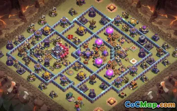town hall 15, trophy/war base layout #40441