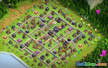 town hall 15, trophy/war base layout #40581