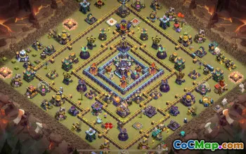 town hall 15, trophy/war base layout #41388