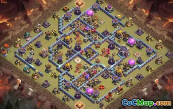 town hall 15, trophy/war base layout #41767