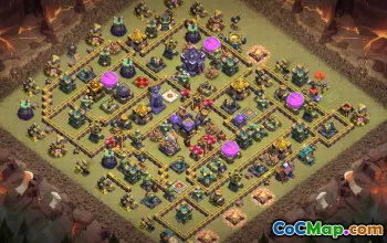 town hall 15, trophy/war base layout #42301