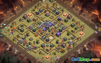 town hall 15, trophy/war base layout #42857