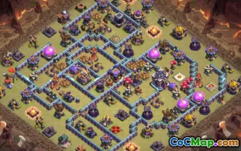 town hall 15, trophy/war base layout #43049