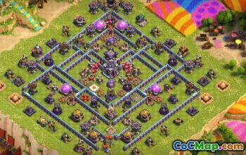 town hall 15, trophy/war base layout #43052